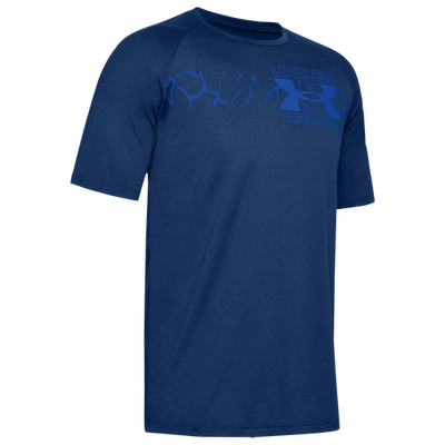 Shop Under Armour Mens  Tech 2.0 Graphic T-shirt In American Blue/versa Blue
