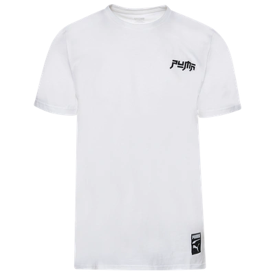 Shop Puma Mens  Mc Blockhead T-shirt In White/black