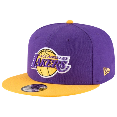 New Era Mens Los Angeles Lakers  Lakers Qr 2t T/c Snapback In Purple/yellow