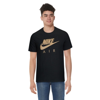 Nike Mens Metallic T-shirt In Black/gold Reflective | ModeSens