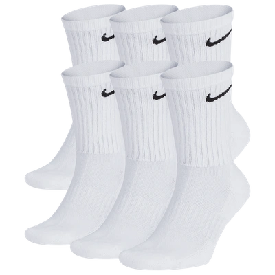 Shop Nike Mens  Everyday Cush Crew 6pr In White/black