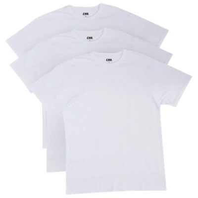 Shop Csg Mens  Three Pack T-shirt In White/white