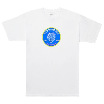 Shop Fila Mens  X Vfiles International T-shirt In White/blue