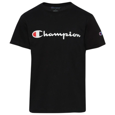 Shop Champion Kids  Logo T-shirt In Black/white