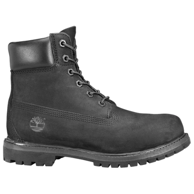 Shop Timberland Womens  6" Premium Waterproof Boots In Black Nubuck/black