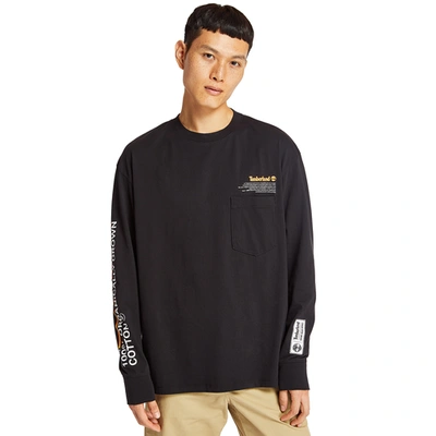 Shop Timberland Mens  L/s Nature Needs Heroes T-shirt In Black