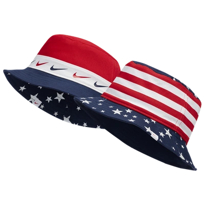 Shop Nike Mens  Americana Bucket Hat In Midnight Navy/university Red/blue