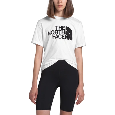 Shop The North Face Womens  Short Sleeve Half Dome Cotton T-shirt In Tnf White/black