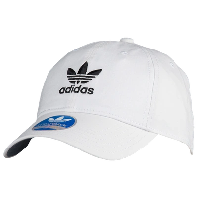 Shop Adidas Originals Mens  Washed Relaxed Strapback In White/black