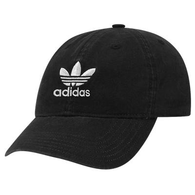 Shop Adidas Originals Mens  Washed Relaxed Strapback In Black/white