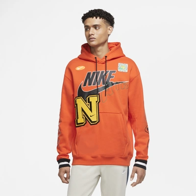Nike Element Heavyweight Hoodie With Applique Patches In Orange In Team | ModeSens