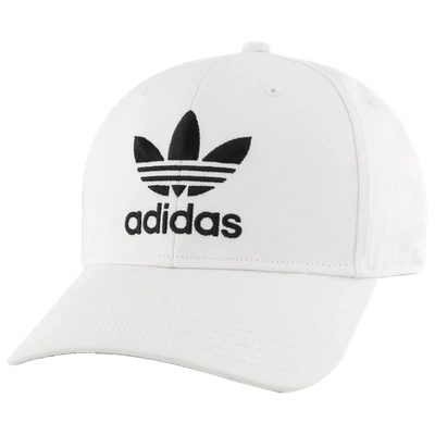 Shop Adidas Originals Mens  Trefoil Precurve Adjustable Cap In White