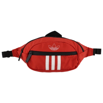 Shop Adidas Originals 3 Stripes Waist Pack In Red/black