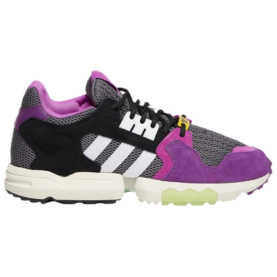 Shop Adidas Originals Adidas Zx Torsion In Purple/gray/white