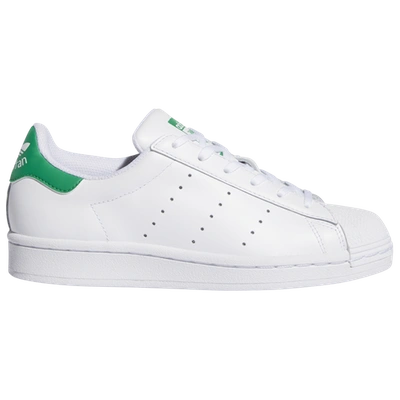Shop Adidas Originals Boys  Superstan In White/white/green