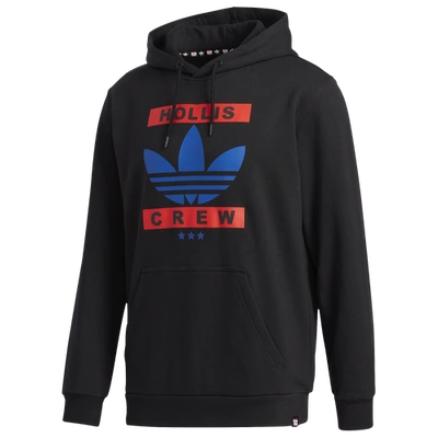 Shop Adidas Originals Mens  Run Dmc Hoodie In Black/red/blue