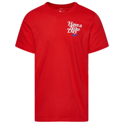 Shop Nike Mens   Day T-shirt In Red/white