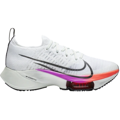 Shop Nike Womens  Air Zoom Tempo Next % Flyknit In White/flash Crimson/hyper Violet