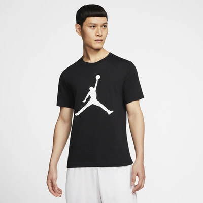 Shop Jordan Mens  Jumpman Crew T-shirt In Black/white