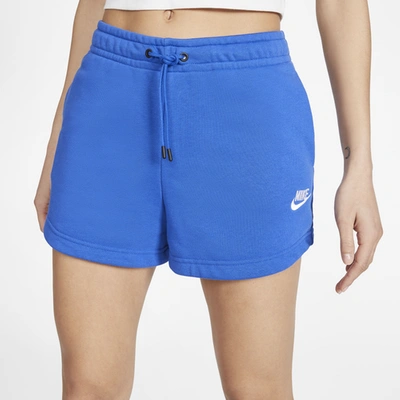 Shop Nike Womens  Essential Short Ft In Game Royal/white
