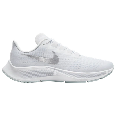 Shop Nike Womens  Air Zoom Pegasus 37 In White/metallic Silver/aura