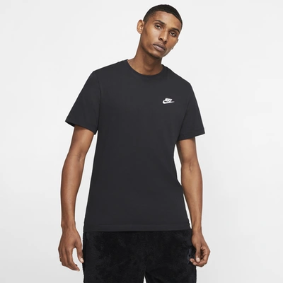 Shop Nike Mens  Nsw Club Short Sleeve T-shirt In Black/white