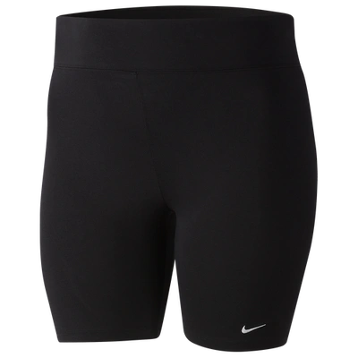 Shop Nike Womens  Plus Size Leg-a-see Bike Shorts In Black/black