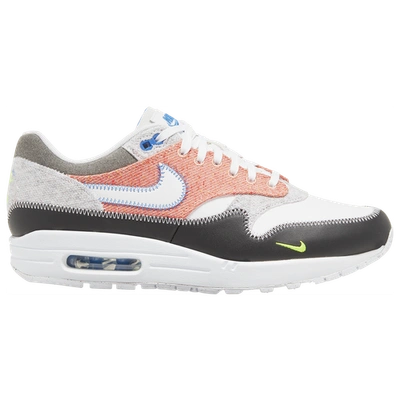 Shop Nike Mens  Air Max 1 In White/game Royal/electric Green