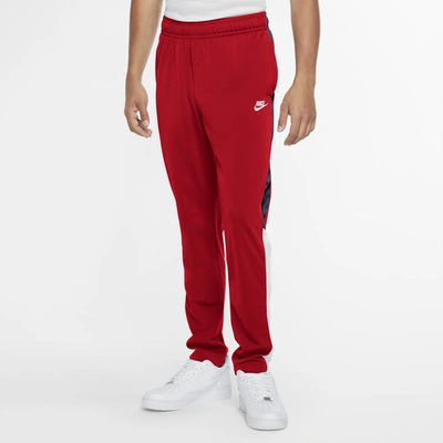 Shop Nike Mens  Club Track Pants In University Red/obsidian/white