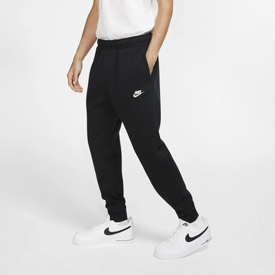 Shop Nike Mens  Club Joggers In Black/white