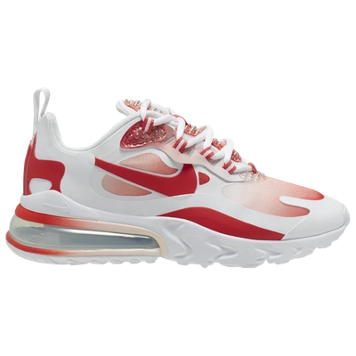 Shop Nike Womens  Air Max 270 React In White/track Red/barely Rose