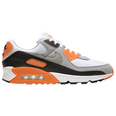 Shop Nike Mens  Air Max 90 In White/particle Grey/black