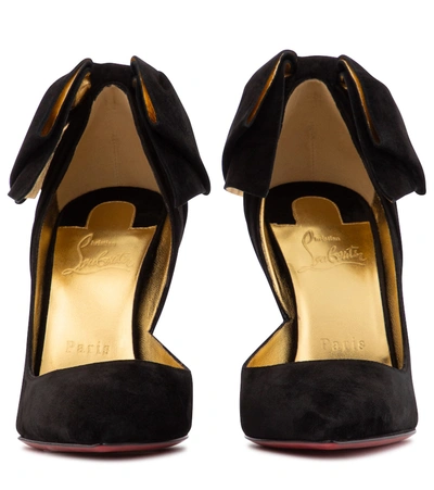 Shop Christian Louboutin Rabakate 100 Suede Pumps In Black