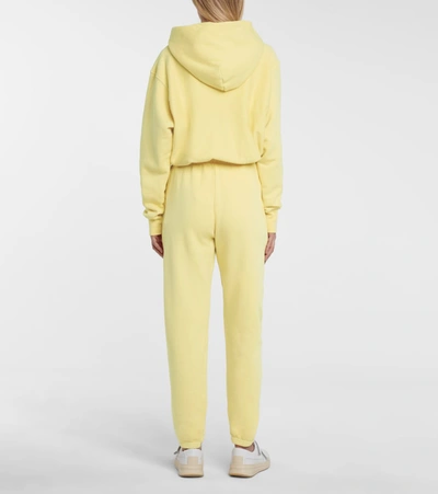 Shop Les Tien Cotton Fleece Sweatpants In Yellow