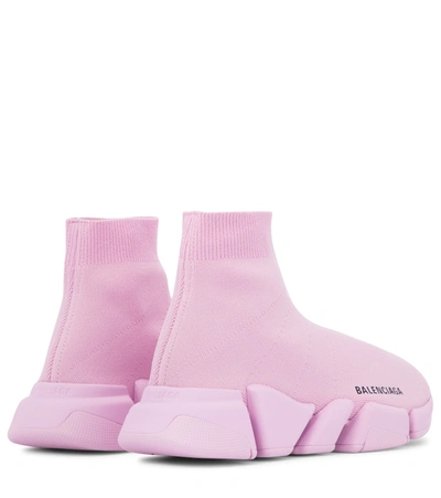 Shop Balenciaga Speed 2.0 Sneakers In Pink