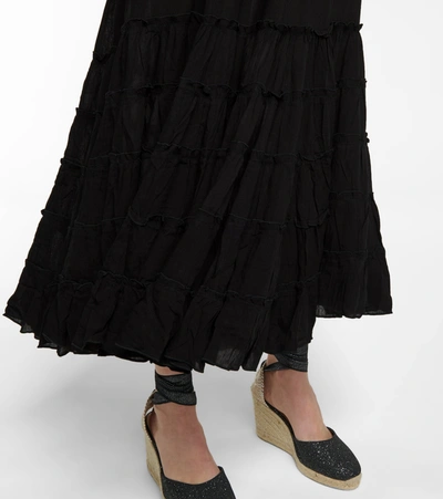 Shop Poupette St Barth Soledad Midi Dress In Black