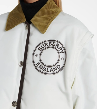 Shop Burberry Reversible Jacket In White