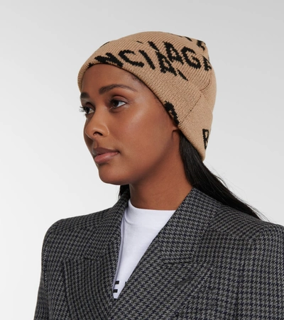 balenciaga beige beanie