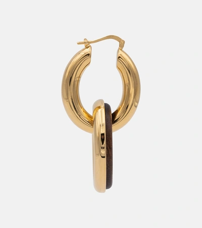 Shop Jil Sander Eclipse Hoop Earrings In Gold
