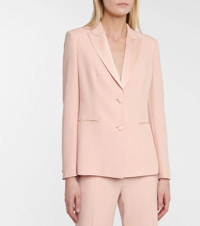 Shop Max Mara Faust Satin Blazer In Pink