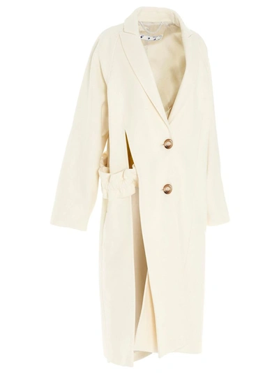 Shop Off-white Women's White Outerwear Jacket