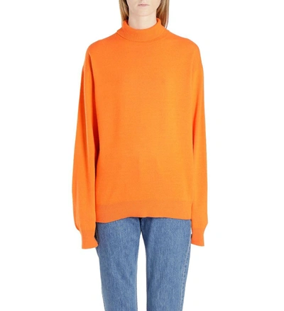 Shop Calvin Klein Jeans Est.1978 Calvin Klein Jeans Women's Orange Cotton Jumper