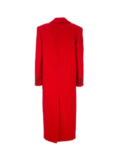 Shop Saint Laurent Women's Red Cashmere Coat