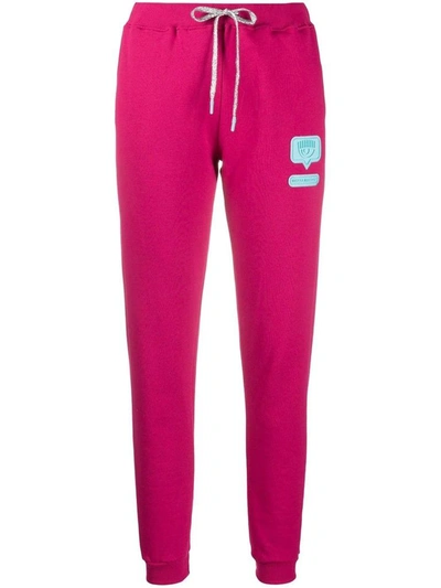 Chiara Ferragni Eyelike Logo Track Trousers In Fuchsia