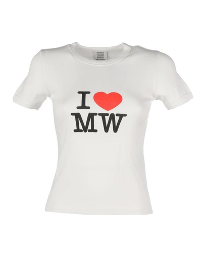 Shop Vetements Women's White Cotton T-shirt