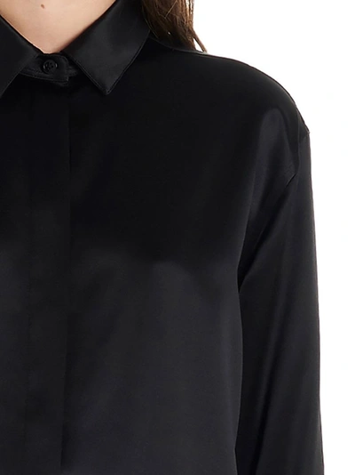 Shop Saint Laurent Women's Black Silk Shirt