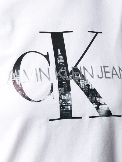 Shop Calvin Klein Jeans Est.1978 Calvin Klein Jeans Women's White Cotton T-shirt