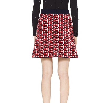 Shop Miu Miu Women's Red Wool Skirt
