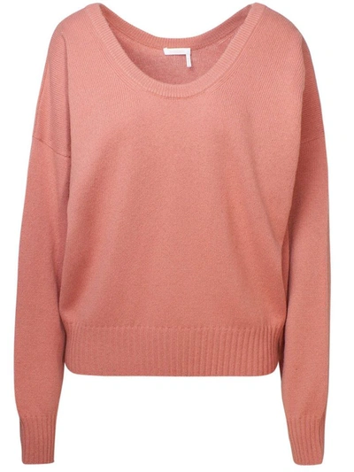 Shop See By Chloé Women's Pink Polyester Sweater