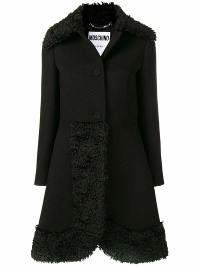 Shop Moschino Women's Black Wool Coat